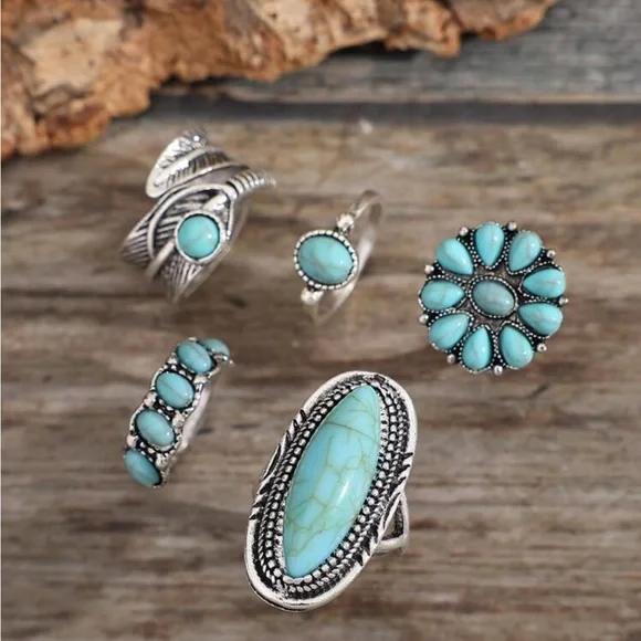 Bohemian Turquoise Ring Collection - Picture 2 of 13